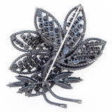 Weiss Rhinestone Flower Brooch vintage - Rhinestone Rosie