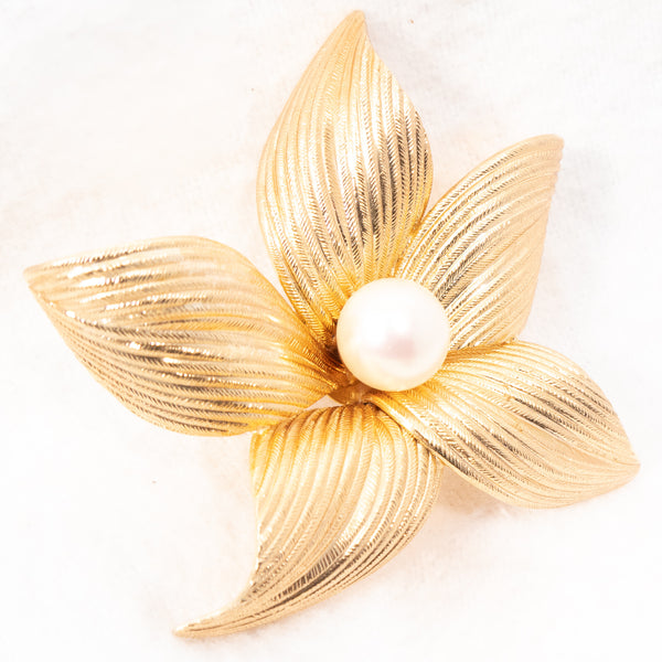 Grosse Germany 1964 Flower Brooch – Rhinestone Rosie