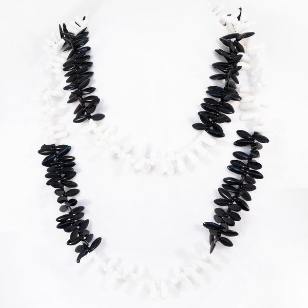 Miriam Haskell Black and White Necklace – Rhinestone Rosie