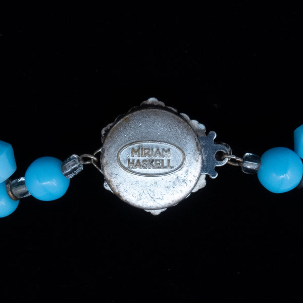 Miriam Haskell Blue Beaded Fringe Necklace – Rhinestone Rosie