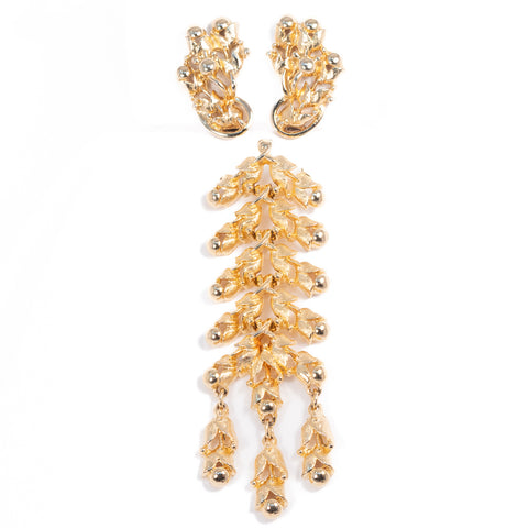 Tortolani Brooch and Earring Set