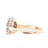 Blue Sapphire and Diamond surround Ring vintage - Rhinestone Rosie