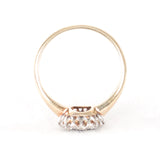 Blue Sapphire and Diamond surround Ring vintage - Rhinestone Rosie