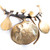 Jack Boyd Studio Bronze Brutalist Set Vintage - Necklace - Bracelet - Buckle  - Rhinestone Rosie
