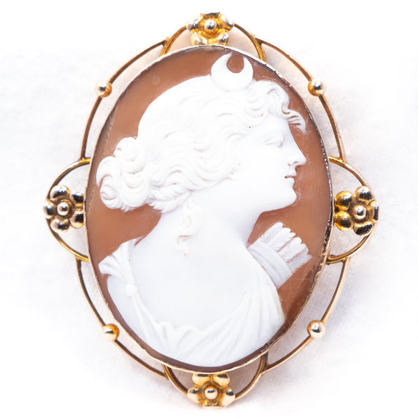 9ct gold cameo clearance brooch