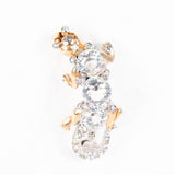 Lizard and Turtle Crystal Rhinestone Brooches vintage unsigned Reja- Rhinestone Rosie