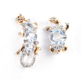 Lizard and Turtle Crystal Rhinestone Brooches vintage unsigned Reja- Rhinestone Rosie
