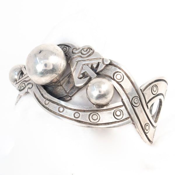 アクセサリー Mexican Taxco Silver Bracelet Taxco 980 Quetzalcoatl Bracelet – Rhinestone Rosie