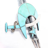 Turquoise Bolo and Buckle Set by Wilford and Lena Quandelacy vintage - Rhinestone Rosie