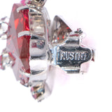 Austria Pink Aurora Borealis Triangle Earrings vintage - Rhinestone Rosie
