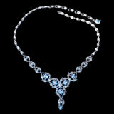 Bogoff Blue Rhinestone Necklace vintage - Rhinestone Rosie