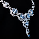 Bogoff Blue Rhinestone Necklace vintage - Rhinestone Rosie