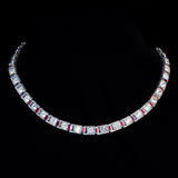 Bogoff Red Rhinestone Necklace vintage - Rhinestone Rosie