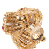 Boucher Red Rhinestone Bracelet and Earrings Set vintage - Rhinestone Rosie