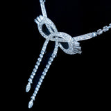 Boucher Rhinestone Bow Necklace 2900 vintage - Rhinestone Rosie
