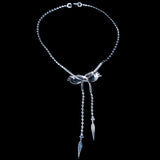 Boucher Rhinestone Bow Necklace 2900 vintage - Rhinestone Rosie