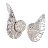 Boucher Rhinestone Wing Earrings 3380 vintage - Rhinestone Rosie