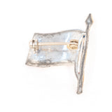 Calvaire Flag Brooch rhinestone vintage - Rhinestone Rosie