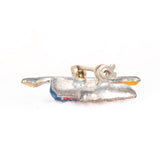 Calvaire Flag Brooch rhinestone vintage - Rhinestone Rosie