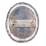 Three Graces Shell Cameo Brooch antique sterling silver - Rhinestone Rosie