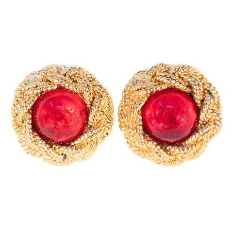 Red Glass Earrings