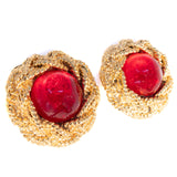 Red Glass Earrings