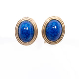 Christian Dior Lapis Glass Earrings vintage - Rhinestone Rosie