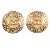 Christian Dior Logo Earrings vintage - Rhinestone Rosie