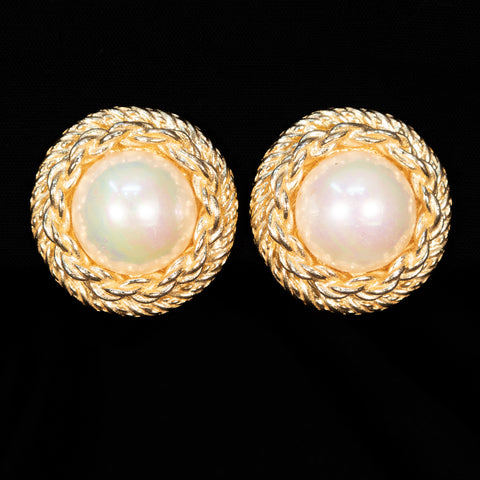 Christian Dior Pearl Earrings