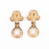 Christian Dior Rhinestone Earrings pierced vintage - Rhinestone Rosie