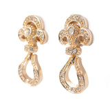 Christian Dior Rhinestone Earrings pierced vintage - Rhinestone Rosie
