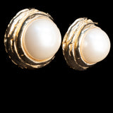 Ciner Pearl Earrings vintage - Rhinestone Rosie
