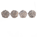 Cini Flower Brooches_Set of 4 _sterling silver vintage - Rhinestone Rosie