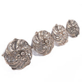 Cini Flower Brooches_Set of 4 _sterling silver vintage - Rhinestone Rosie