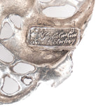 Cini Flower Brooches_Set of 4 _sterling silver vintage - Rhinestone Rosie