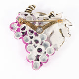 Coro Grape Brooch vintage - Rhinestone Rosie