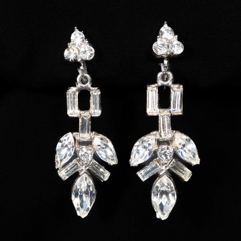 Coro Rhinestone Dangle Earrings