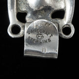 Danecraft Felch Co Sterling Silver Leaf Bracelet vintage - Rhinestone Rosie