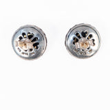 David Yurman Black Onyx 'Cookie' Cable Stud Earrings sterling silver and 18kt gold vintage - Rhinestone Rosie
