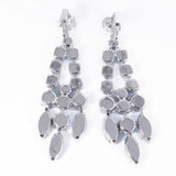 Eisenberg Blue Long Dangle Earrings vintage - Rhinestone Rosie