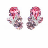 Eisenberg Pink Rhinestone Earrings vintage - Rhinestone Rosie