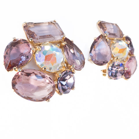 Schiaparelli Purple Aurora Borealis Earrings