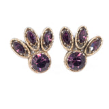 Elsa Schiaparelli Purple Rhinestone Earrings vintage - Rhinestone Rosie
