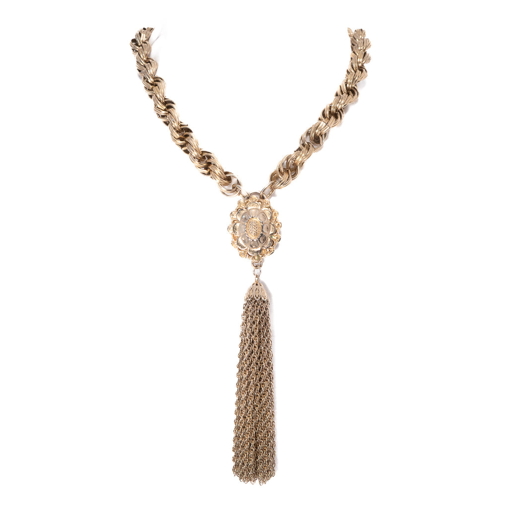 Tassel Necklace by Ernest Steiner vintage - Rhinestone Rosie