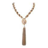 Tassel Necklace by Ernest Steiner vintage - Rhinestone Rosie