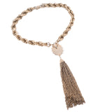 Tassel Necklace by Ernest Steiner vintage - Rhinestone Rosie
