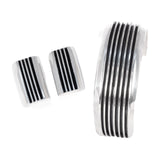 Sterling Silver Grooved Bracelet and Earring Set by Francis Jones - Rhinestone Rosie