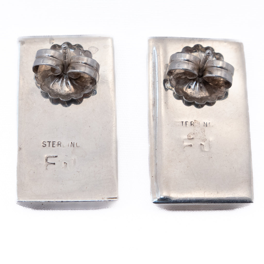 Sterling Silver Grooved Set by Francis Jones – Rhinestone Rosie
