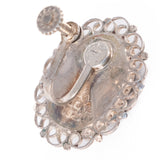 Mexican Silver Filigree Set vintage - Rhinestone Rosie