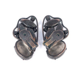 Hattie Carnegie Grey Rhinestone Earrings vintage - Rhinestone Rosie